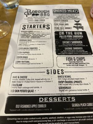 Menu photo 1 Borough BBQ Gettysburg, PA Menu photo 1 Borough BBQ Gettysburg, PA