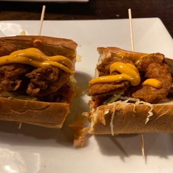 The Waterfront Hotel - Shrimp Po Boy with sriracha sauce - New American Near Me - Baltimore, Maryland The Waterfront Hotel - Shrimp Po Boy with sriracha sauce - New American Near Me - Baltimore, Maryland