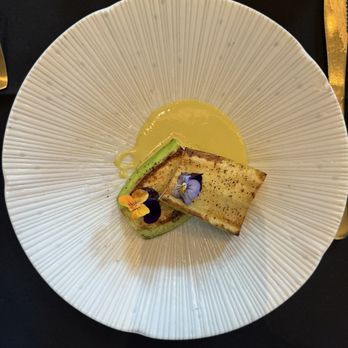 Omaniku - Seared Green Zucchini, Asparagus Aioli and Flowers - Asian Fusion Near Me - San Gabriel, California