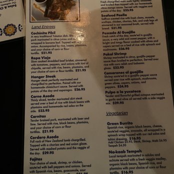Casa Maya - Dinner menu - Mexican Near Me - St Augustine, Florida