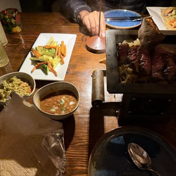 LUNA Mexican Kitchen - The Pruneyard - 1/4 lb steak medium rare with side of veggies - Mexican Near Me - Campbell, California