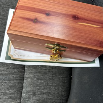 Allied Pet Crematory - the beautiful cedar box containing my cat's ashes as well a certificate of private creamation - Pet Cremation Services Near Me - Suisun City, California Allied Pet Crematory - the beautiful cedar box containing my cat's ashes as well a certificate of private creamation - Pet Cremation Services Near Me - Suisun City, California