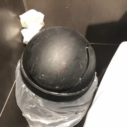 McDonald's - I'm fairly certain that's not ketchup on the tampon receptacle.