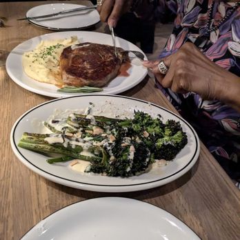The James - Ribeye steak and broccolini - American Near Me - Charleston, South Carolina The James - Ribeye steak and broccolini - American Near Me - Charleston, South Carolina