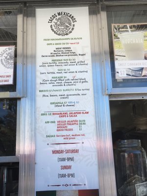 Menu photo 3 Tacos Mexicanos Pensacola, FL