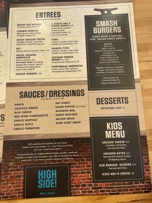Menu photo 1 High Side Bar & Grill Salida, CO Menu photo 1 High Side Bar & Grill Salida, CO