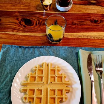 Gardenview Estate Bed & Breakfast - Waffle  Beyond sausage not pictured - Bed & Breakfast Near Me - Kettle Falls, Washington