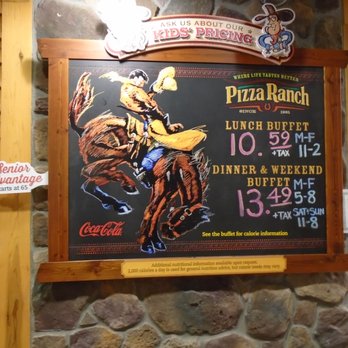 Pizza Ranch - Menu board behind the til. - Pizza Near Me - Champlin, Minnesota