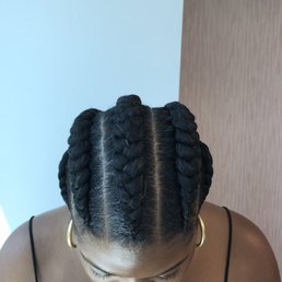 5 straight back braids