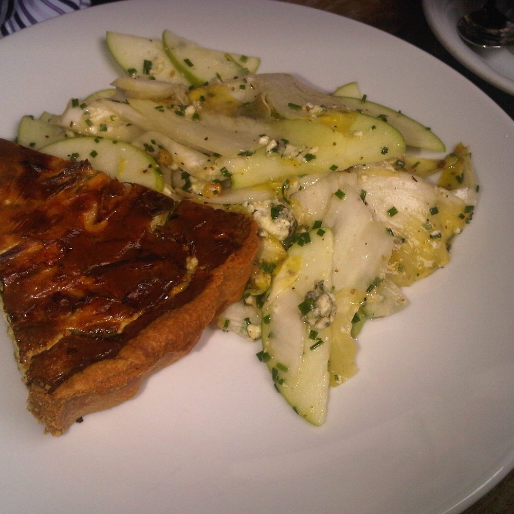Lantana Cafe - Leek tarte with apple chickory salad - Breakfast & Brunch Near Me - London, XGL Lantana Cafe - Leek tarte with apple chickory salad - Breakfast & Brunch Near Me - London, XGL
