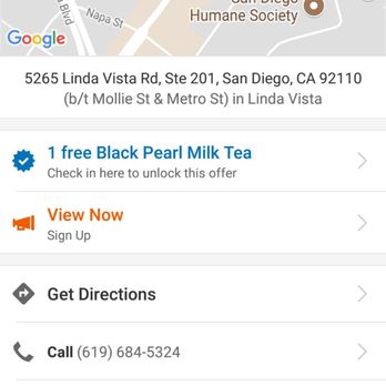 Purl Tea - Check in offer not honored, supposedly it was for a special event but doesn't say that, disappointing. - Coffee & Tea Near Me - San Diego, California