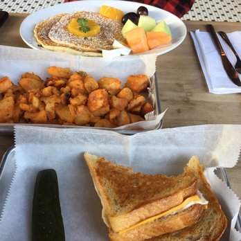 Parlay - Pancakes, home fries and sriracha jam grilled cheese - New American Near Me - Sunset Park, New York Parlay - Pancakes, home fries and sriracha jam grilled cheese - New American Near Me - Sunset Park, New York