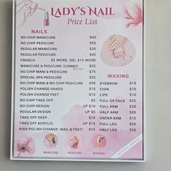 Lady's Nails - Current 2025 Prices