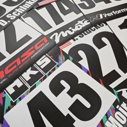 Upturn Prints - Custom Printed Track Racing Doorcard Numbers