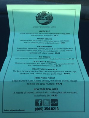 Menu photo 7 Woody's Butcher Block Santa Maria, CA