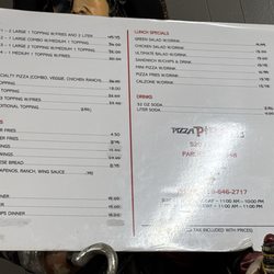 Pizza Pirate - Menu 2025