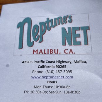 Neptune's Net - Set your GPS to 42505 Pacific Coast Highway - Seafood Near Me - Malibu, California