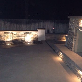 Rock and Rose Landscape - Dining area on this side of the fire place along with the sounds of falling water into a disappearing trough. Again lighting! - Masonry/Concrete Near Me Rock and Rose Landscape - Dining area on this side of the fire place along with the sounds of falling water into a disappearing trough. Again lighting! - Masonry/Concrete Near Me