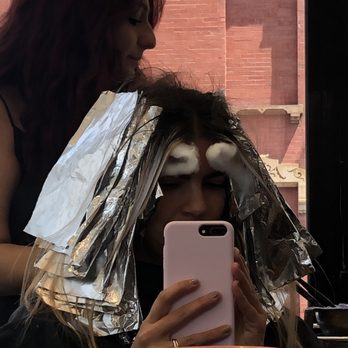 Mary Yalda - Mary hard at work - Hair Salons Near Me - Beverly Hills, California