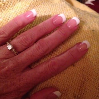 Nail Art & Spa - Pink and white acrylics from Hant--lovely lady, beautiful work. - Nail Salons Near Me - Santa Rosa, California