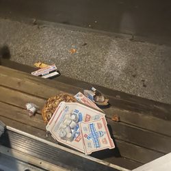 Pizza thrown everywhere and they didn't care about anything whatsoever.