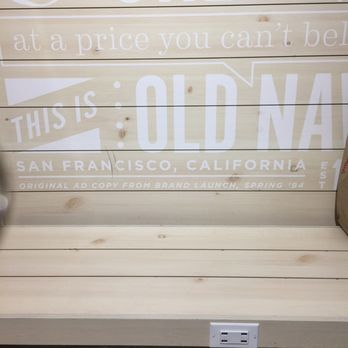 Old Navy - The bored husband/father bench. Located adjacent to the changing rooms. Complete with USB ports. - Men's Clothing Near Me - Cambridge, Massachusetts