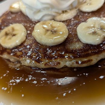 Another Broken Egg Cafe - Bourbon Pancake. Normally a 3 stack but I added with my Benedict therefore it's a 2 stack. - Breakfast & Brunch Near Me - Burbank, California
