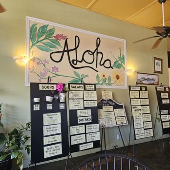 Ku’ulei’s Gourmet - The menu boards. - Soup Near Me - Hanapepe, Hawaii Ku’ulei’s Gourmet - The menu boards. - Soup Near Me - Hanapepe, Hawaii