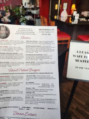 Menu photo 6 Pat and Gracie's Columbus, OH