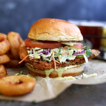 Lazy Dog Restaurant & Bar - Fried Chicken Sandwich - New American Near Me - Boca Raton, Florida Lazy Dog Restaurant & Bar - Fried Chicken Sandwich - New American Near Me - Boca Raton, Florida
