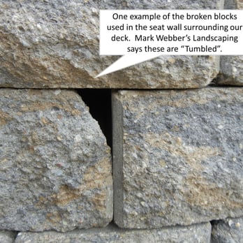 Mark Webber's Landscaping Company - Broken blocks used in the seat wall :-(. - Landscaping Near Me - West Chester, Ohio