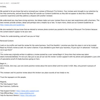 Discount Tire Centers - Yelp continues to remove my reviews of this dishonest business. - Tires Near Me - El Monte, California Discount Tire Centers - Yelp continues to remove my reviews of this dishonest business. - Tires Near Me - El Monte, California