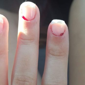 Show Hand Nails - Don't think I need to elaborate,  they are horrible - Nail Salons Near Me - Plainfield, Indiana