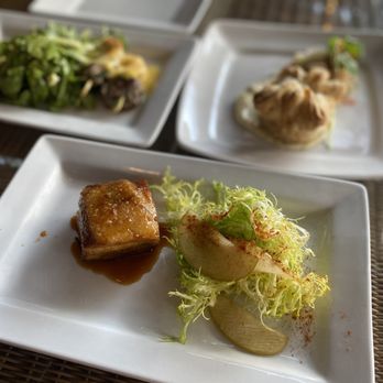 Perch - Pork belly (a favorite), baked brie (decadent) & surf & turf skewers. - Lounges Near Me - Los Angeles, California