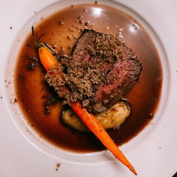 Chef Adair - Filet mignon with a red wine demi glaze and truffle shavings - Caterers Near Me - Cotati, California Chef Adair - Filet mignon with a red wine demi glaze and truffle shavings - Caterers Near Me - Cotati, California