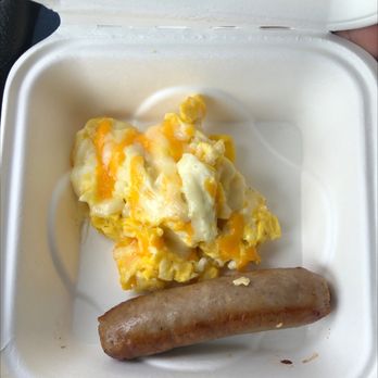 First Watch - Scrambled eggs with cheese and a sausage link. - Breakfast & Brunch Near Me - Virginia Beach, Virginia