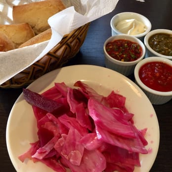Suliko Restaurant - Bread, pickled cabbage and dipping sauces - Russian Near Me - Concord, Ontario Suliko Restaurant - Bread, pickled cabbage and dipping sauces - Russian Near Me - Concord, Ontario