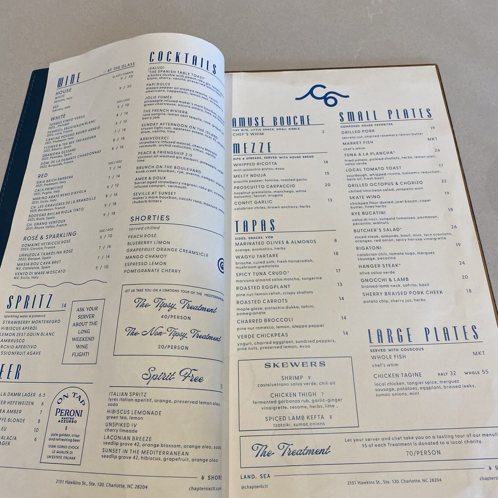 Chapter 6 - Menu - Mediterranean Near Me - Charlotte, North Carolina Chapter 6 - Menu - Mediterranean Near Me - Charlotte, North Carolina
