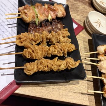 Izakaya Go - Chicken skin, Beef and Chicken Breast skewers - Sushi Bars Near Me - Las Vegas, Nevada