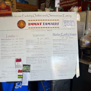 Emma's Tamales - Menu display - Mexican Near Me - Sacramento, California