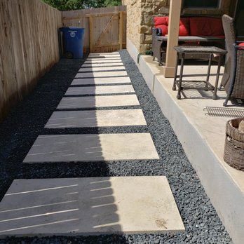 YardDoc - Landscaping stone pathway with gravel Austin - Landscaping Near Me - Austin, Texas