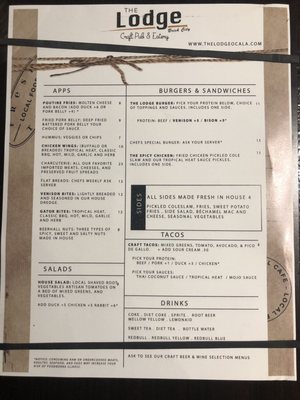 Menu photo 6 The Lodge Ocala, FL