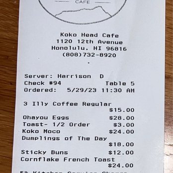 Koko Head Cafe - Breakfast for three - Breakfast & Brunch Near Me - Honolulu, Hawaii