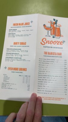 Menu photo 1 Snooze, an A.M. Eatery Kansas City, MO Menu photo 1 Snooze, an A.M. Eatery Kansas City, MO