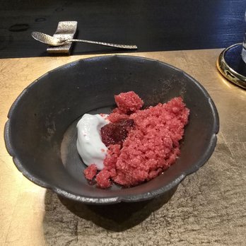 Neo - Strawberries, creme Fraiche, granita - Japanese Near Me - Houston, Texas