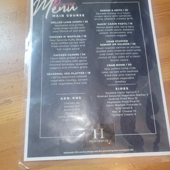 His & Hers - Menu - New American Near Me - Washington, DC, District of Columbia