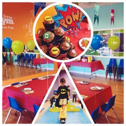 The Little Gym of Asheville - A friends superhero birthday party hosted by The Little Gym. They took care of decor, cleanup, and games and wore those kids OUT.