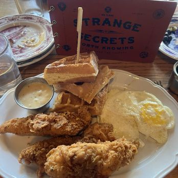 Ida Claire - Chicken and waffles (with the gravy on the side) - Southern Near Me - Addison, Texas