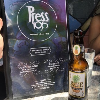 Press 195 - Bayside - Ace Pineapple Craft Cider - Sandwiches Near Me - Bayside, New York