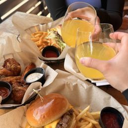 Burgers, Lemon Pepper Wings, Mimosas Burgers, Lemon Pepper Wings, Mimosas